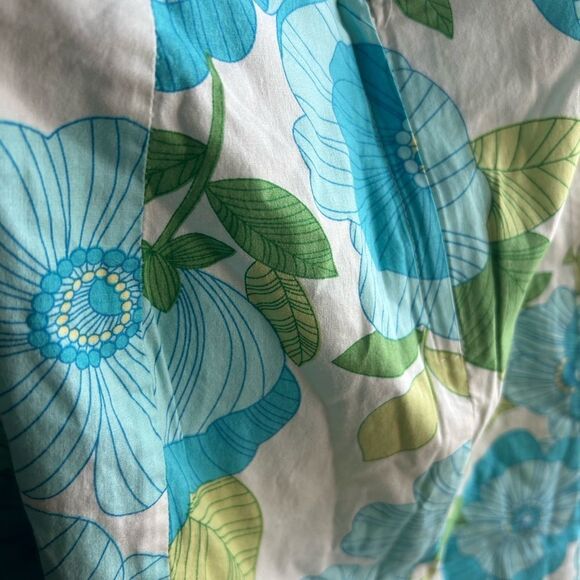 Y2K Floral A-Line Skirt - Blue and Green - Picture 10 of 15